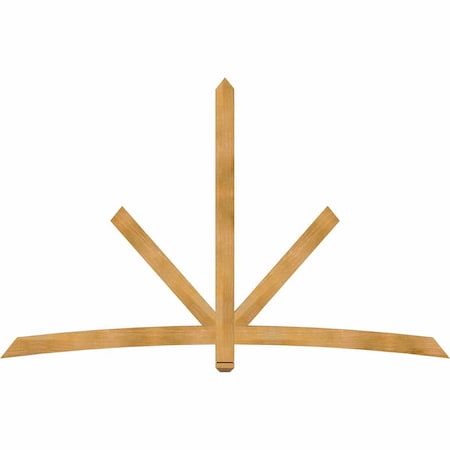 Ekena Millwork Alberta Rough Sawn Timber Gable Bracket, Western Red Cedar, 96"W x 60"H x 2"D x 4"F, 15/12 Pitch GBW096X60X0204ALB00RWR